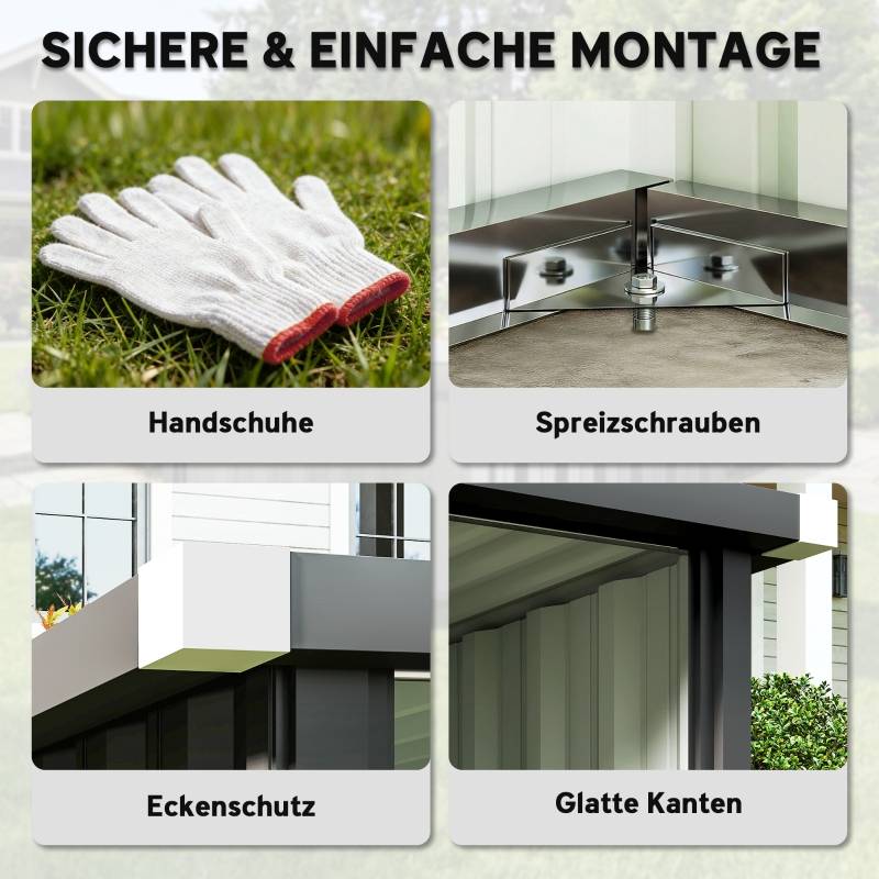 ComfortXL - Abri robot tondeuse acier galvanisé jardin protection intempéries 108x86x62cm gris foncé - ComfortXL Outdoor Living - Image 7