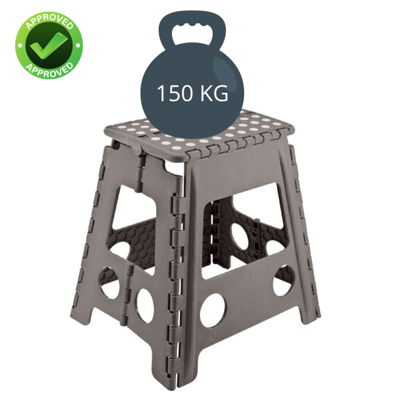 Marche Pied Pliable 32 cm | Tabouret Pliant Antidérapant | Plateforme d'Accès Domestique Stable pour Atteindre Meubles Étagères Placards- VENTEO - Image 3