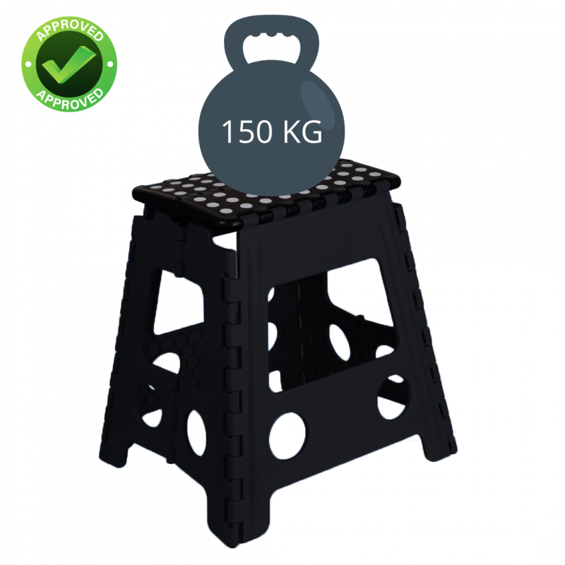 Marche Pied Pliable 32 cm | Tabouret Pliant Antidérapant | Plateforme d'Accès Domestique Stable pour Atteindre Meubles Étagères Placards- VENTEO - Image 9