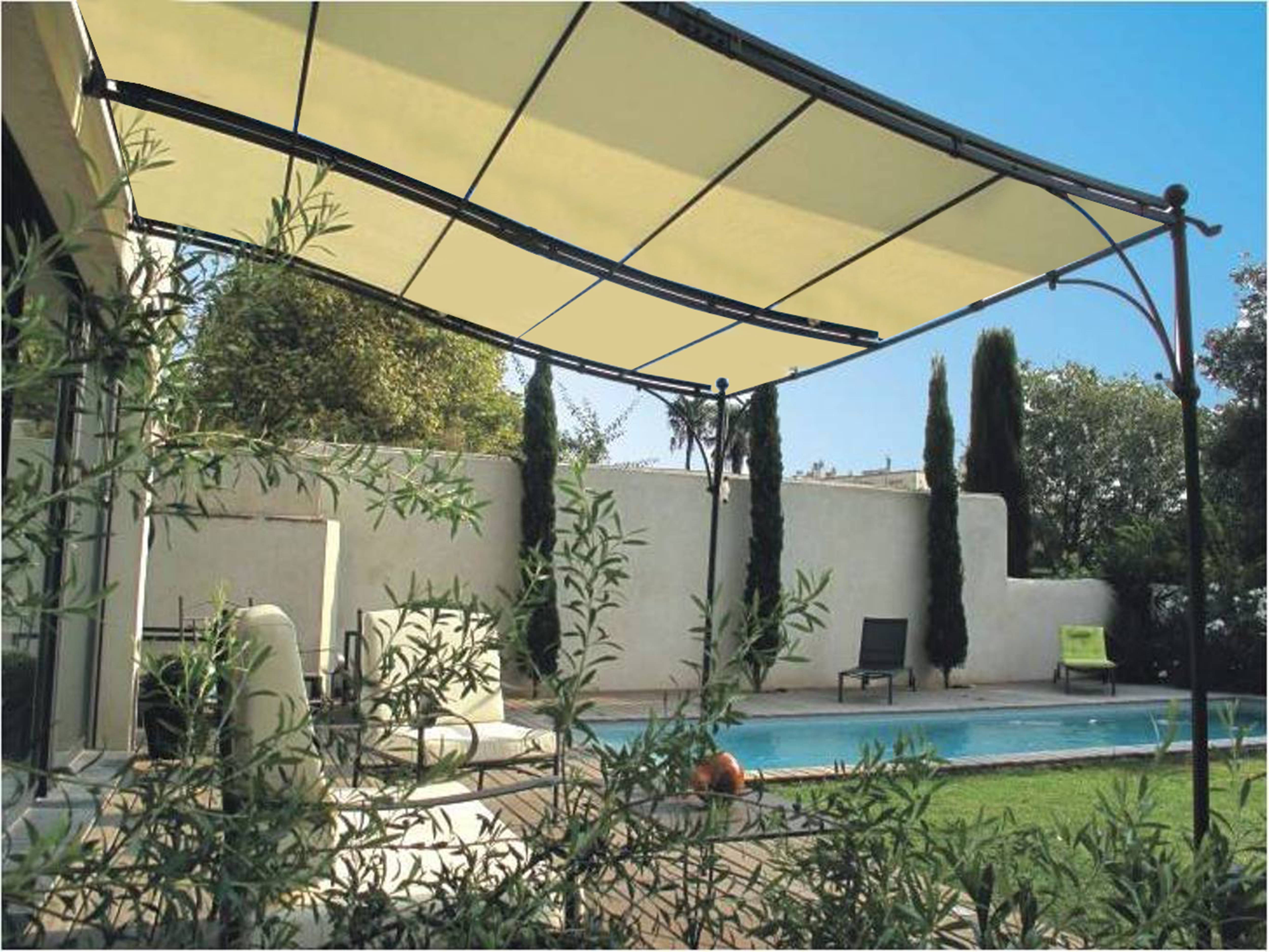 Couleurs du monde - Provence - Pergola adossée en acier 3x4m - Structure Seule  - Couleurs du Monde - Image 2