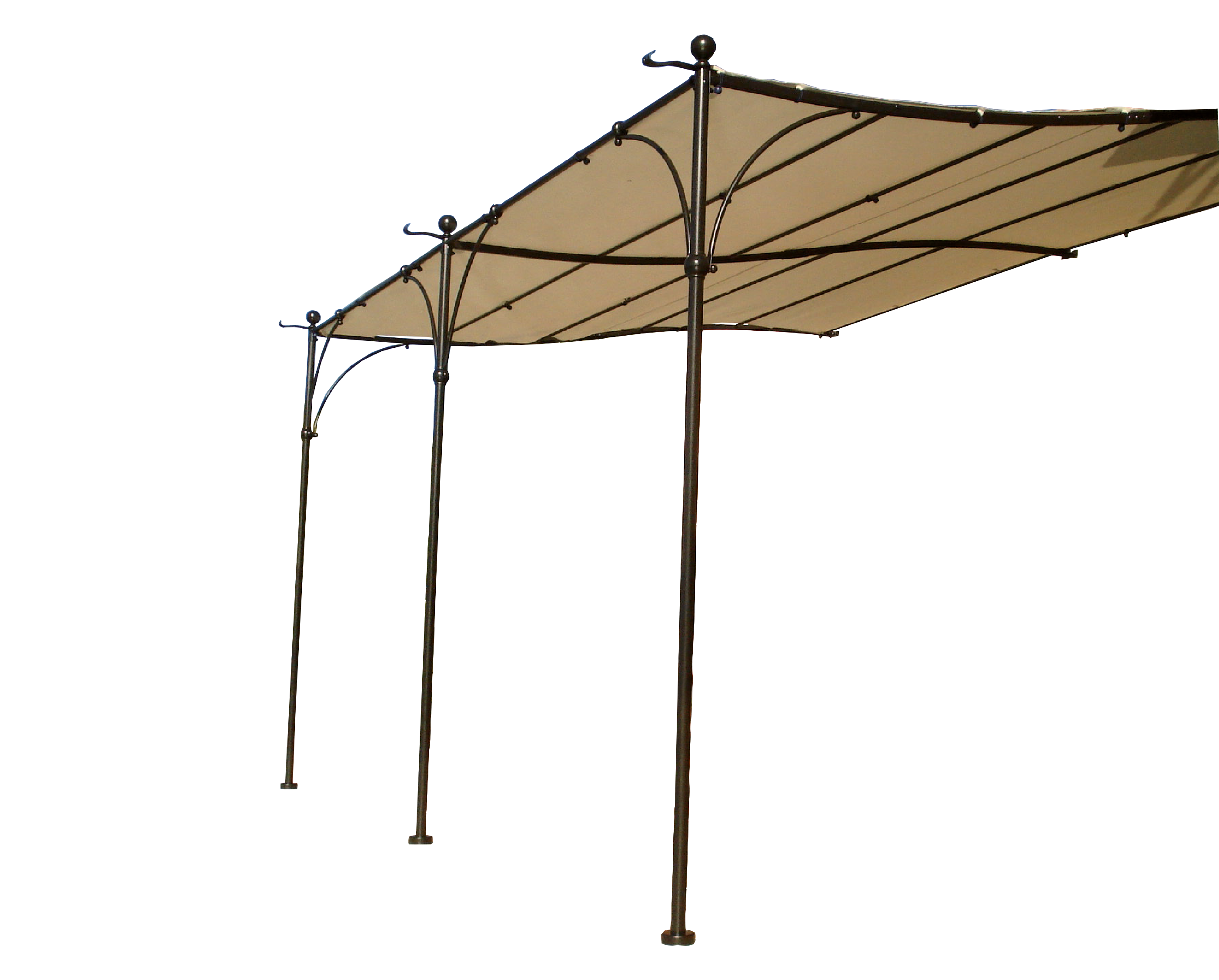 Couleurs du monde - Provence - Pergola adossée en acier 3x4m - Structure Seule  - Couleurs du Monde - Image 3
