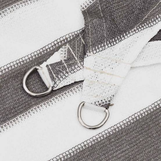 Voile d'ombrage HDPE gris clair et blanc 600 x 600 cm - PANGIVO - Image 2