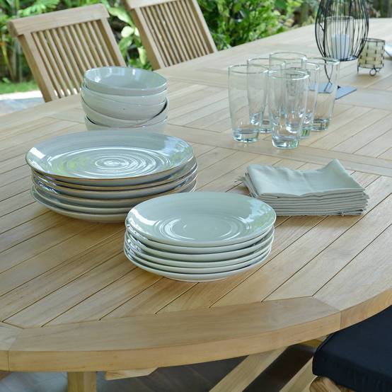 Salon de jardin en teck massif Biarritz, 8 places - TECK'Attitude - Image 3