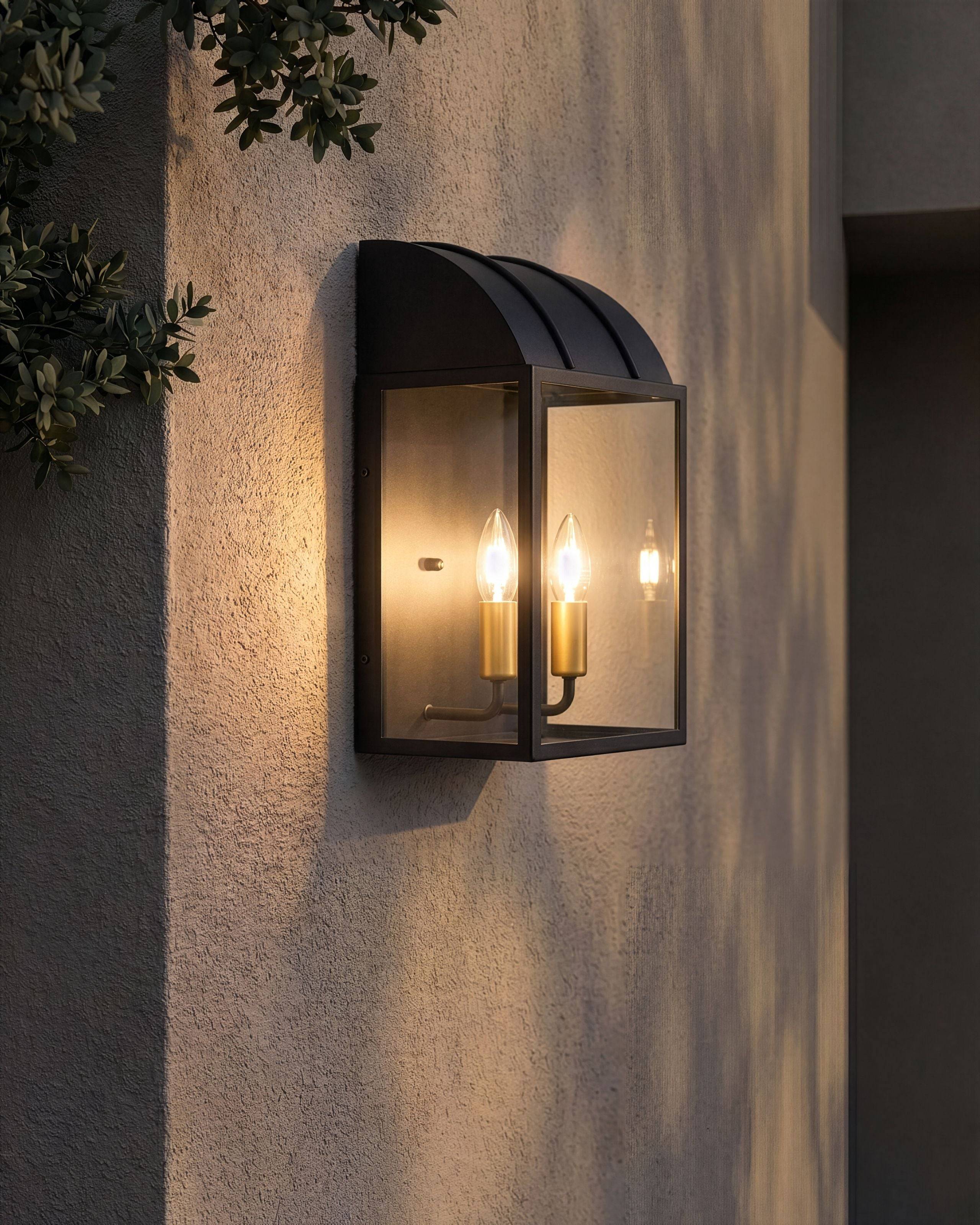 Beliani - Lampe murale pour l'extérieur Aluminium Noir BELITSA - Beliani - Image 1