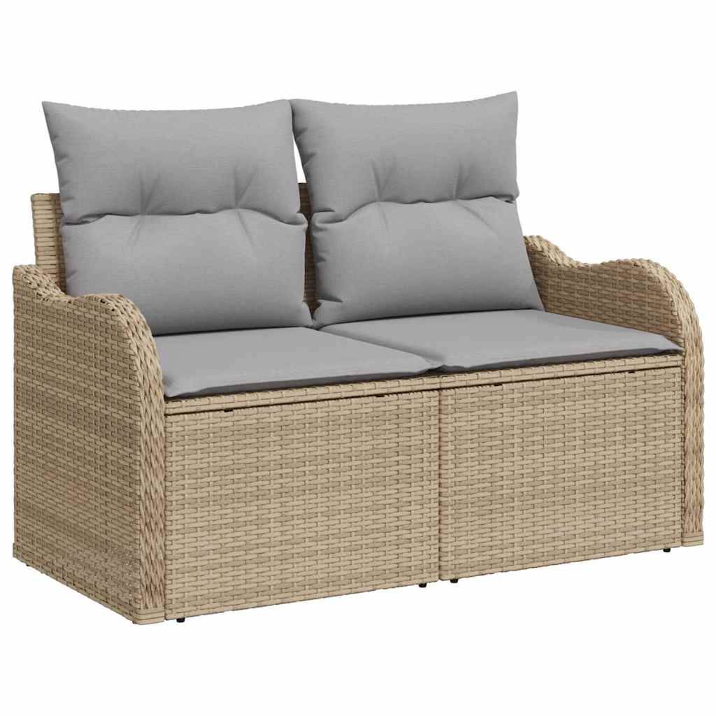 ComfortXL - Canapé Extérieur Modulable 7 pcs Polyrotin Chic avec Coussins Épais et Coffre de Rangement Beige Gris – ComfortXL Outdoor Living - Image 4