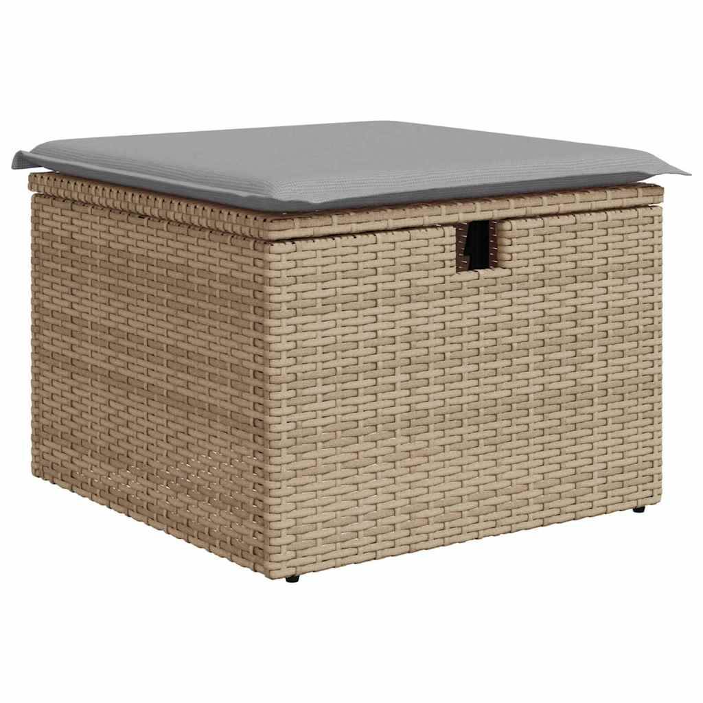 ComfortXL - Canapé Extérieur Modulable 7 pcs Polyrotin Chic avec Coussins Épais et Coffre de Rangement Beige Gris – ComfortXL Outdoor Living - Image 7