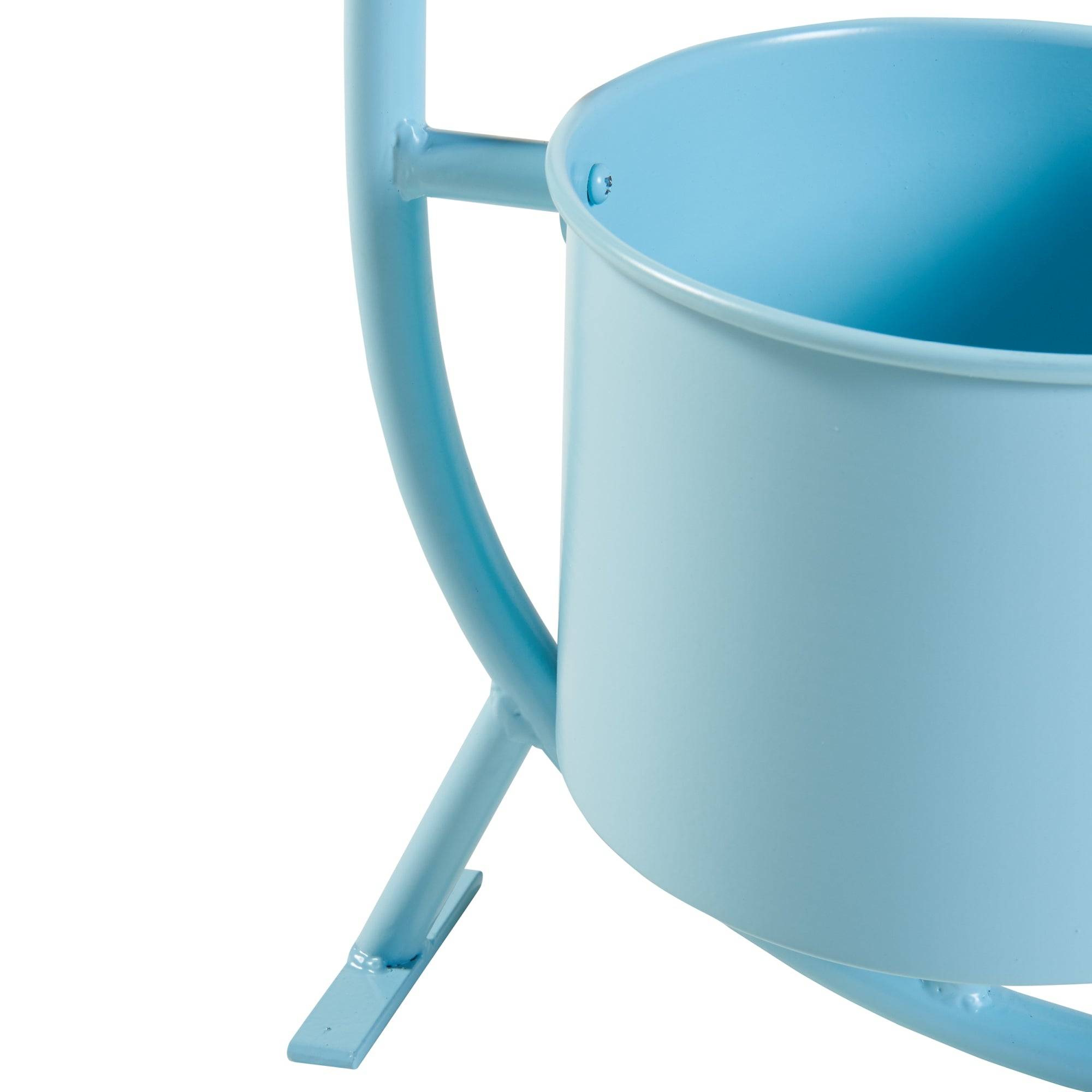 Helloshop26 - Porte-plantes style intemportel support 63 x 29 x 21 cm bleu clair - Image 5