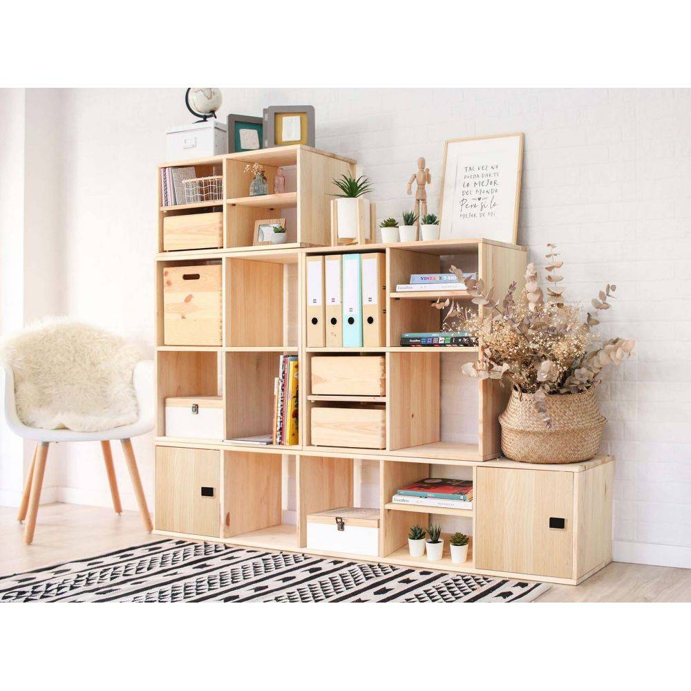 Cube de rangement en pin massif Dinamic Simple - Image 2