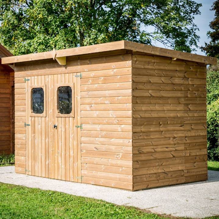 Habrita - Abri THEORA en bois - 6,78 m² - sans plancher - toit mono pente bac acier Habrita - Image 2
