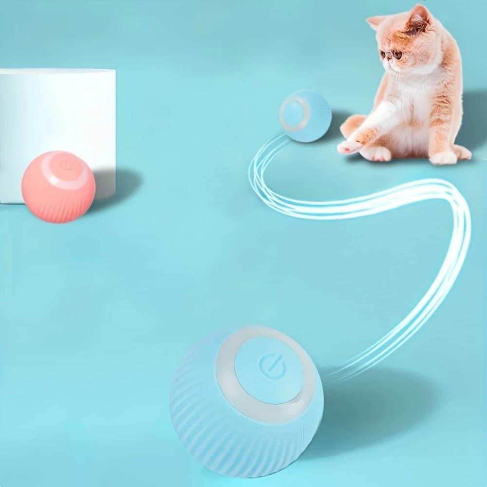 IntiMeg - Jouet pour chat balle roulante électrique Bleu IntiMeg - Image 4