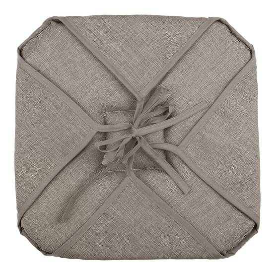 Lovely Casa - Galette de chaise italienne et unie - LOVELY CASA - Polyester - Naturel - Image 2