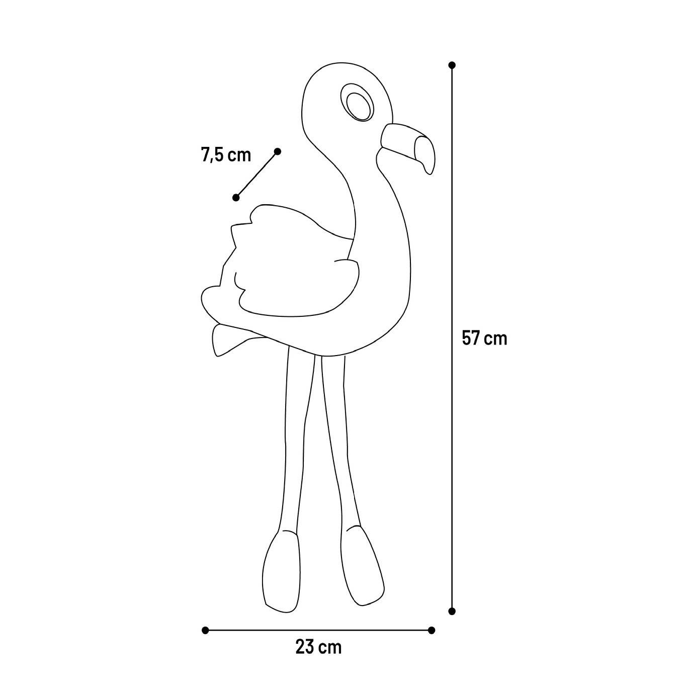 Eden - Peluche Flamant rose grand yeux pour chien - Image 3
