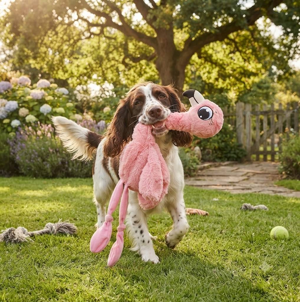Eden - Peluche Flamant rose grand yeux pour chien - Image 4