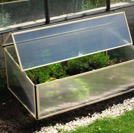 Vitavia - Mini serre Levana 1 - Structure 0.5m² en alu et polycarbonate 4 mm, Couleur Vert - Image 5