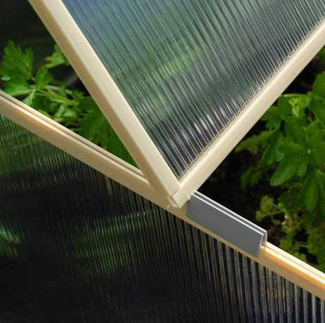 Vitavia - Mini serre Levana 1 - Structure 0.5m² en alu et polycarbonate 4 mm, Couleur Vert - Image 8