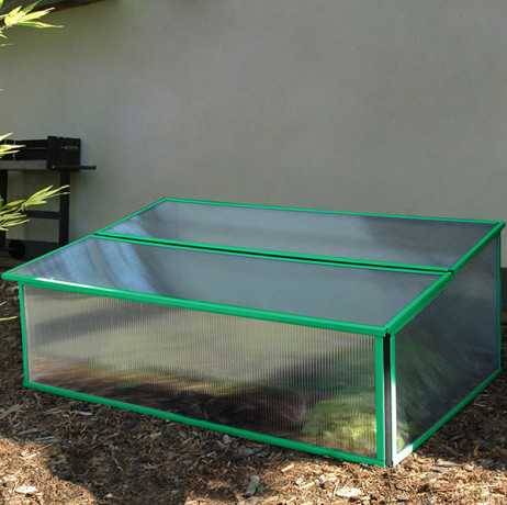 Vitavia - Mini serre Levana 1 - Structure 0.5m² en alu et polycarbonate 4 mm, Couleur Vert - Image 2