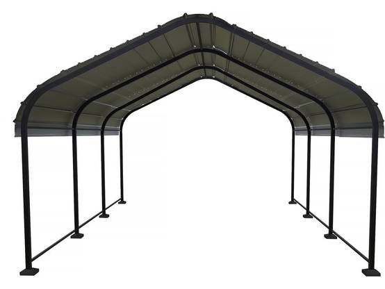 Habitat Et Jardin - Carport Abri De Voiture En Métal "phoenix" - 13,5 M² - Gris -habitat Et Jardin - Image 4