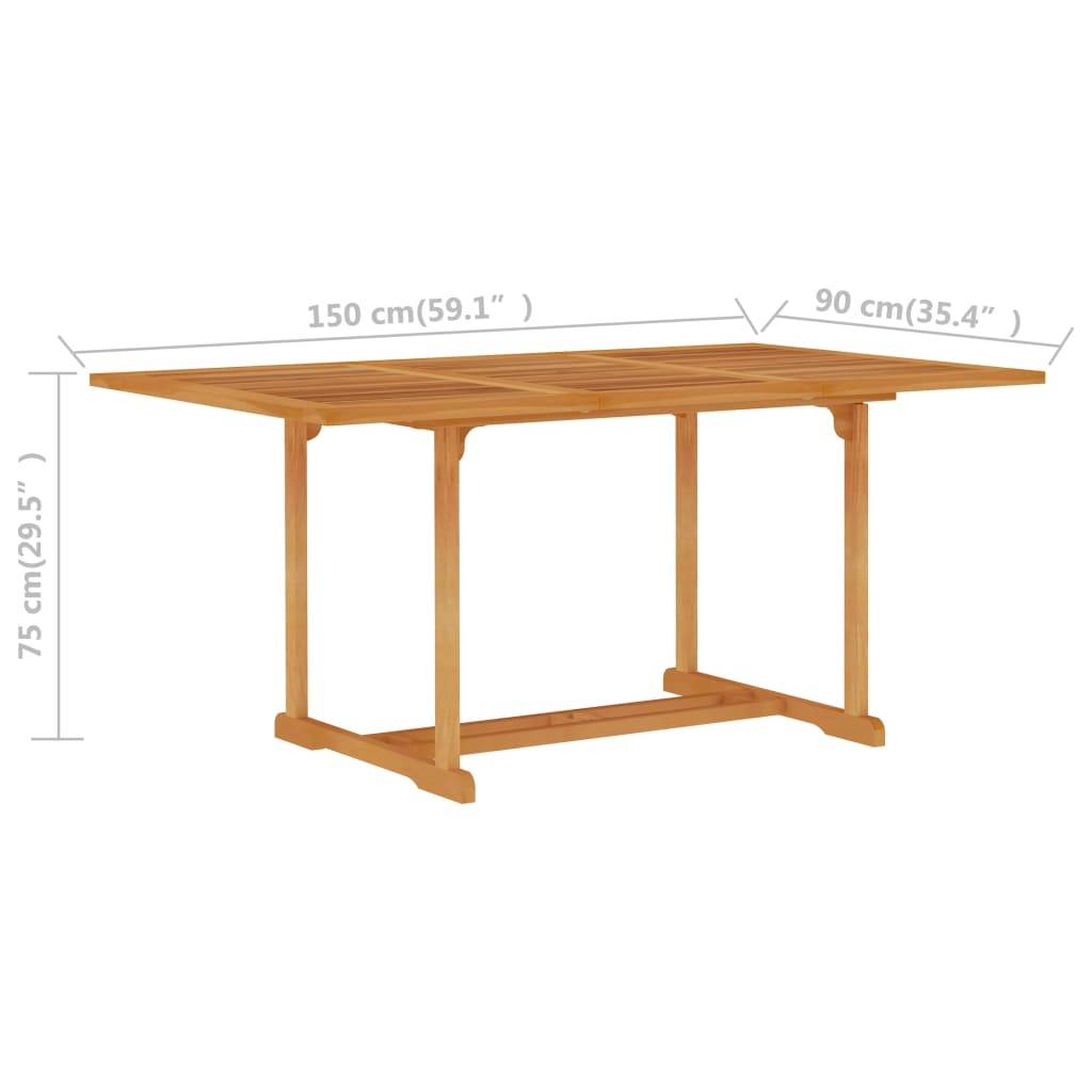 Helloshop26 - Salon de jardin meuble d'extérieur ensemble de mobilier 5 pièces bois de teck massif - Image 8