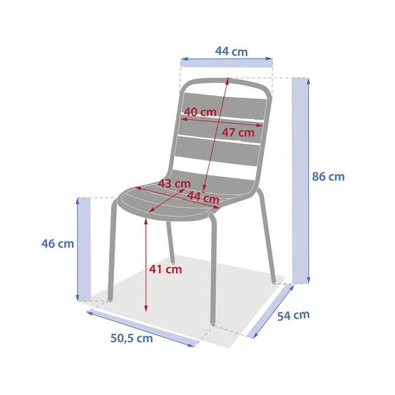 Hesperide - Chaise de jardin empilable Alegoria argile Hespéride - Image 7