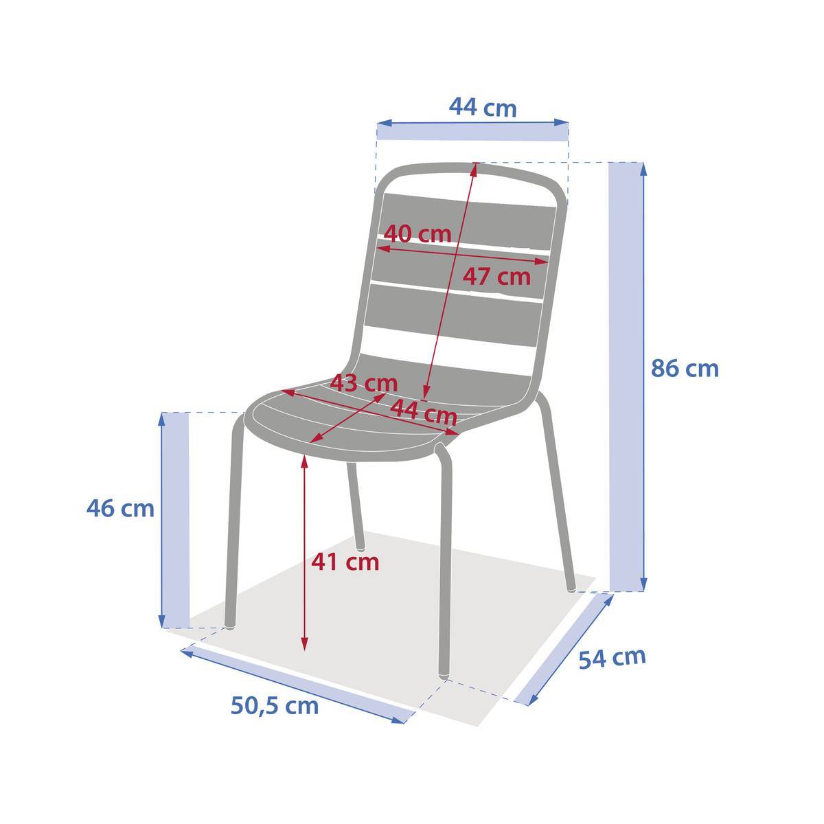 Hesperide - Chaise de jardin empilable Alegoria argile Hespéride - Image 7