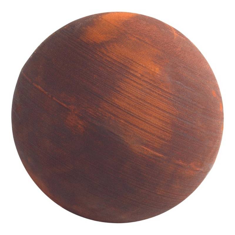 Boule rouillée jardin corten - Rouille 30 cm - Jardinex - Image 1