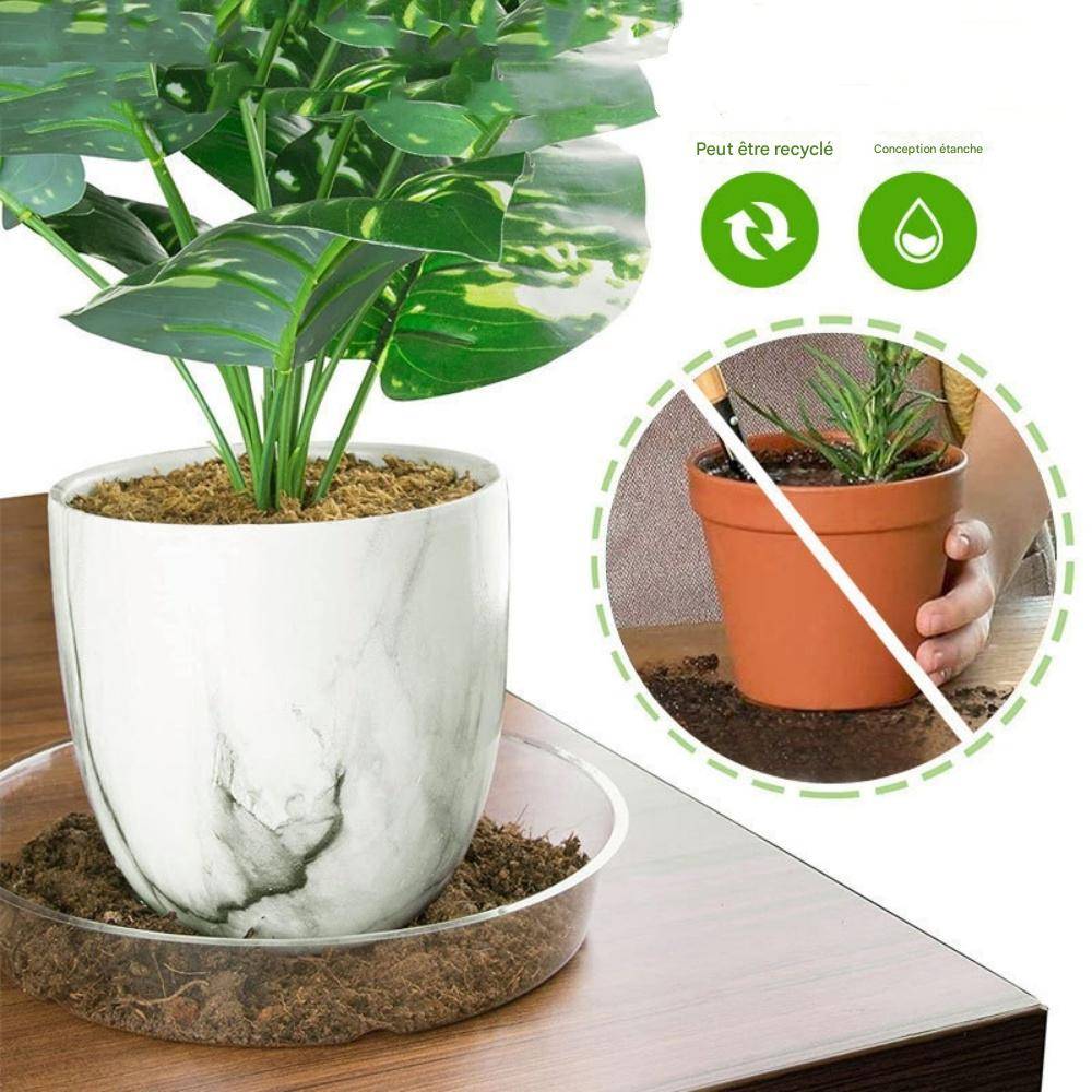 Lytech - Plateaux de Soutènement Transparents 15 cm - Lot de 10 - Antidérapants et Étanches pour Pots de Plantes - Lytech - Image 5