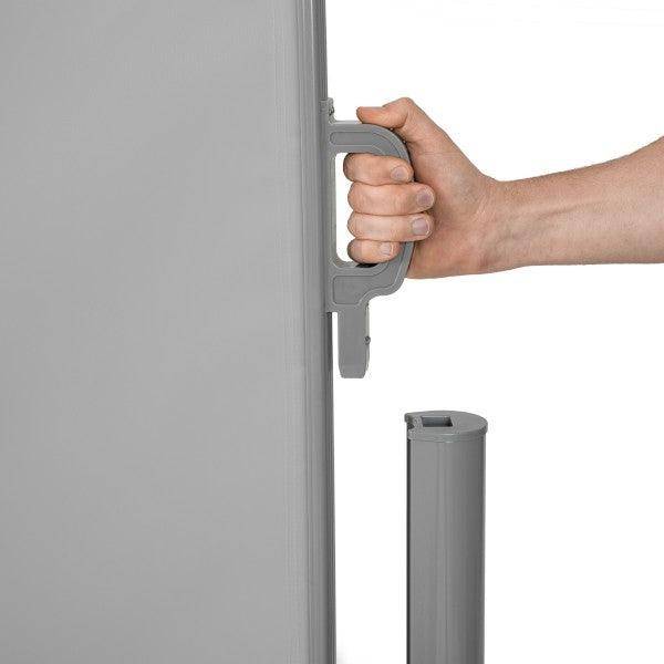 Helloshop26 - Auvent store latéral brise-vue abri soleil aluminium rétractable 160 x 300 cm gris - Image 4