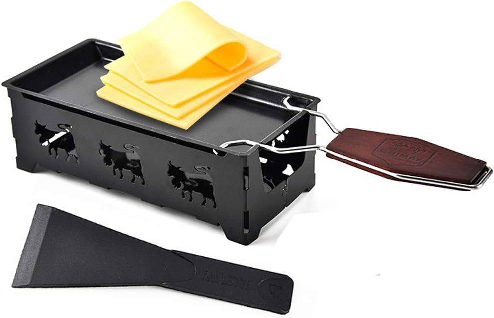 Mini Raclette Pliable Noire Portable avec Spatule - Gamm vert