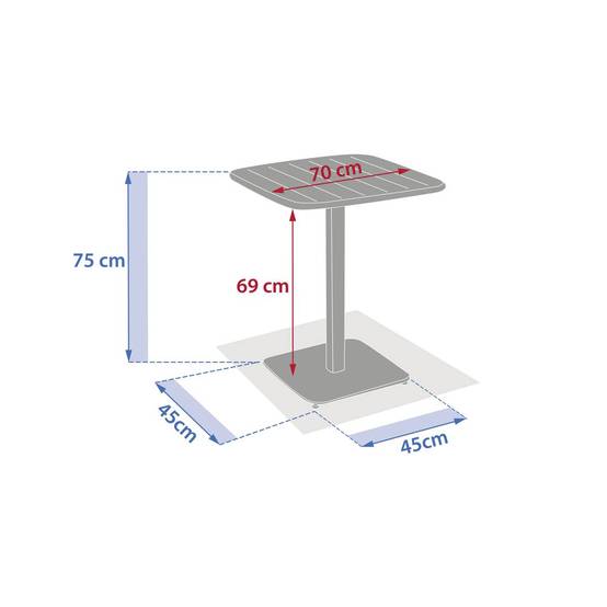 Hesperide - Table de jardin 2 places Alegoria 70x70cm vert laurier Hespéride - Image 8