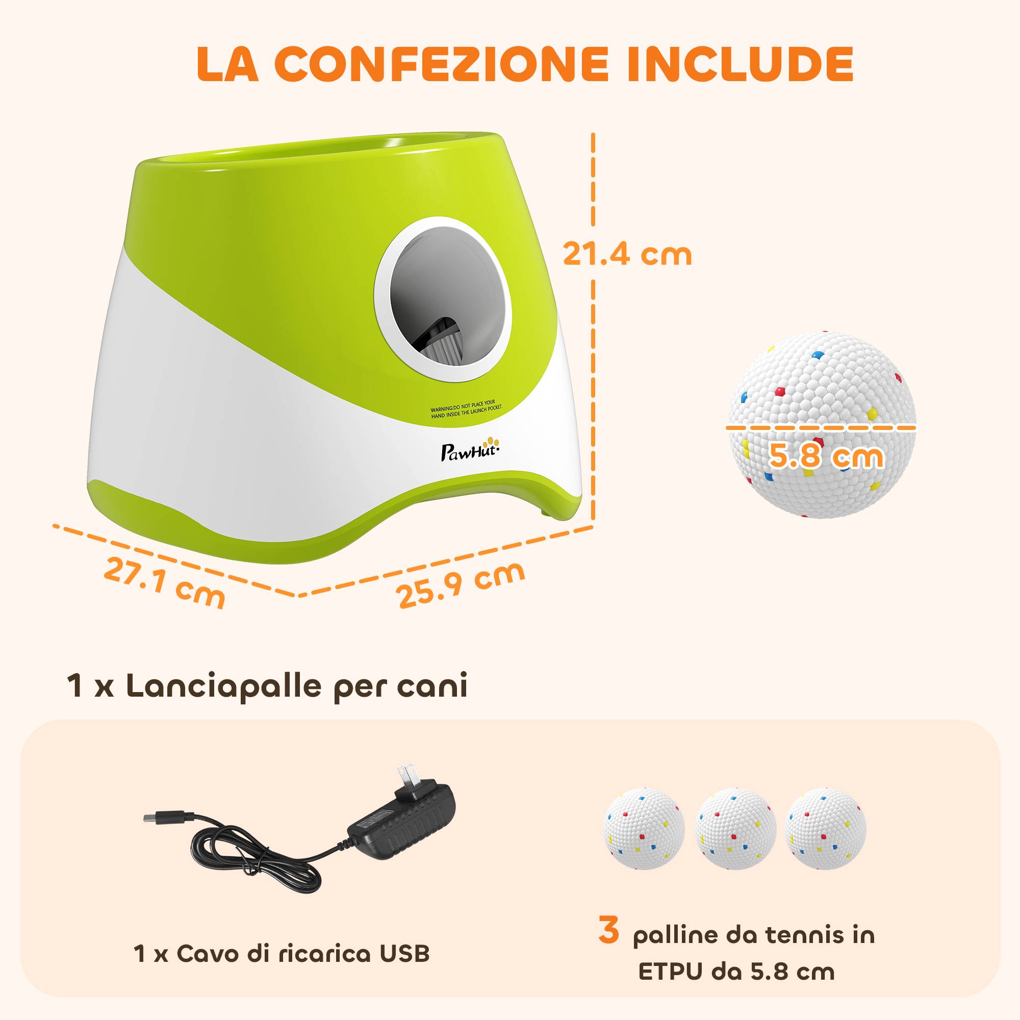 Sans Marque - Lanceur de balles automatique pour chiens de petite et moyenne taille, avec 3 balles et 3 distances réglables, vert - Image 5