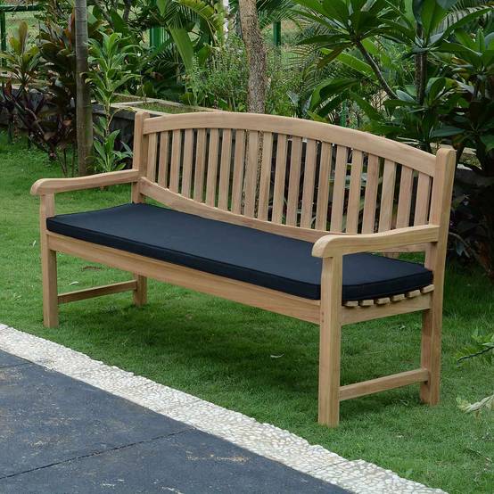 Coussin Noir pour banc 180 cm - TECK'Attitude - Image 2
