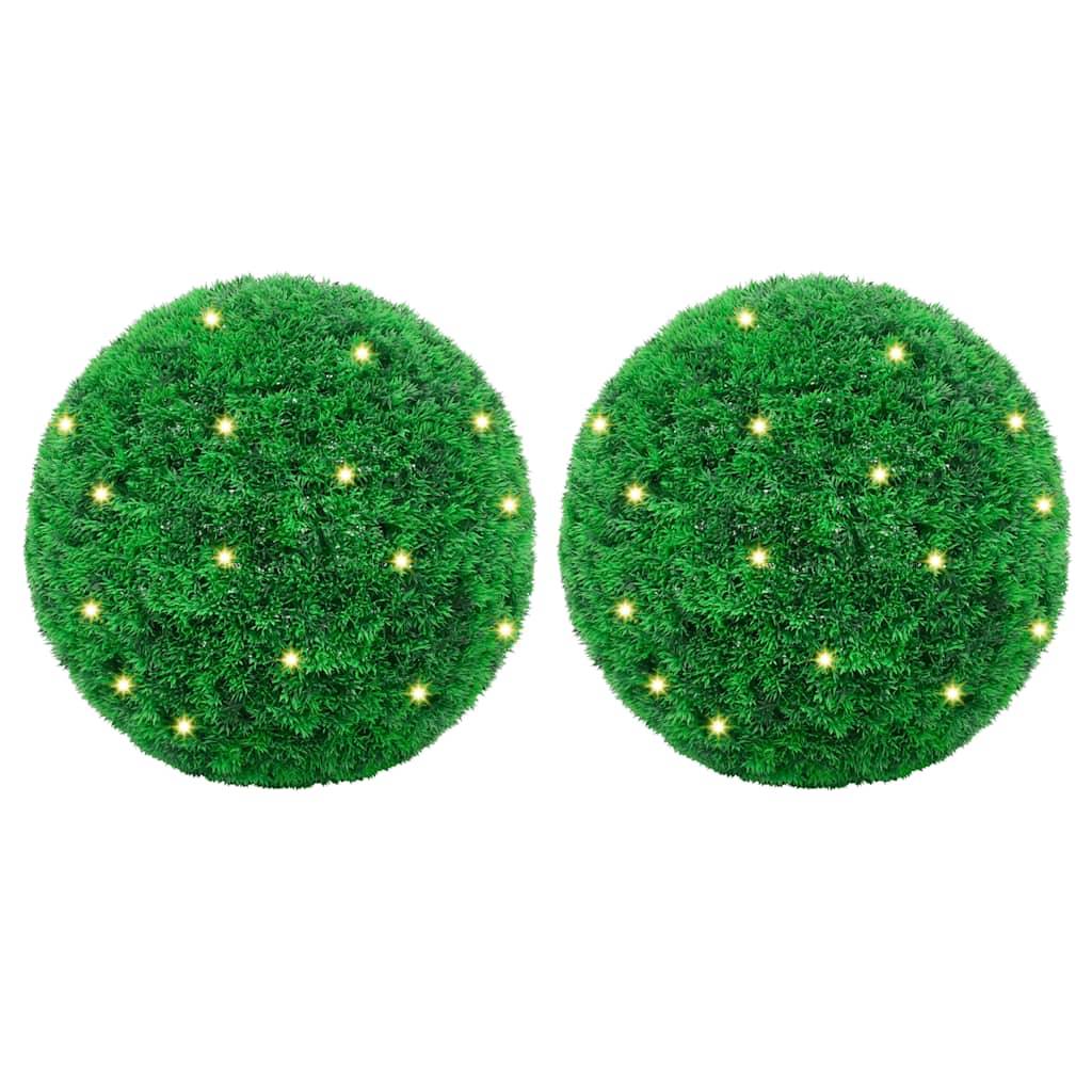 Boules de buis artificielles polyéthylène vert 35 x 35 x 35 cm, poids:2.1kg - PANGIVO - Image 1