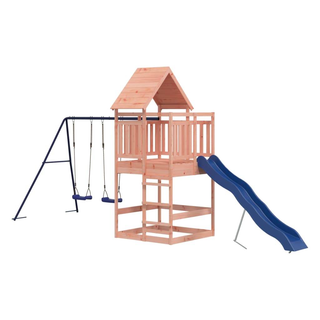 Helloshop26 - Aire de jeux d'extérieur balançoires toboggan portiques robuste jeux jardin 553 x 206 x 264 cm bois de pin imprégné 02_0005030 - Image 3