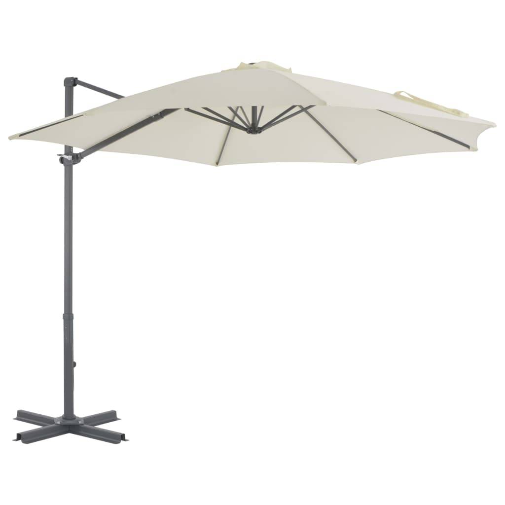 Helloshop26 - Parasol d'extérieur avec base portable diamètre 3 m sable - Image 2