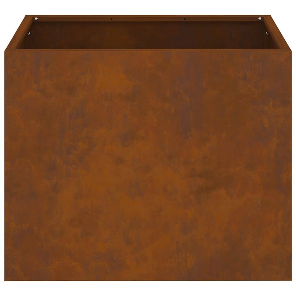 Maison Chic - Cache-pot | Bac à fleurs de jardin Acier patiné 50 x 32 x 40 cm Acier patiné - Image 4