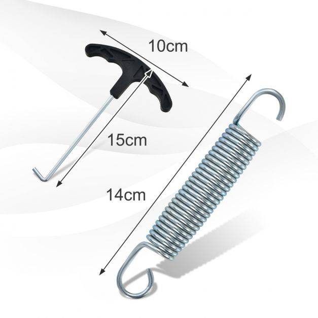 Helloshop26 - Lot de 20 ressorts de trampoline ressorts en acier galvanisé robuste de avec outil de traction en T 14cm - Image 5