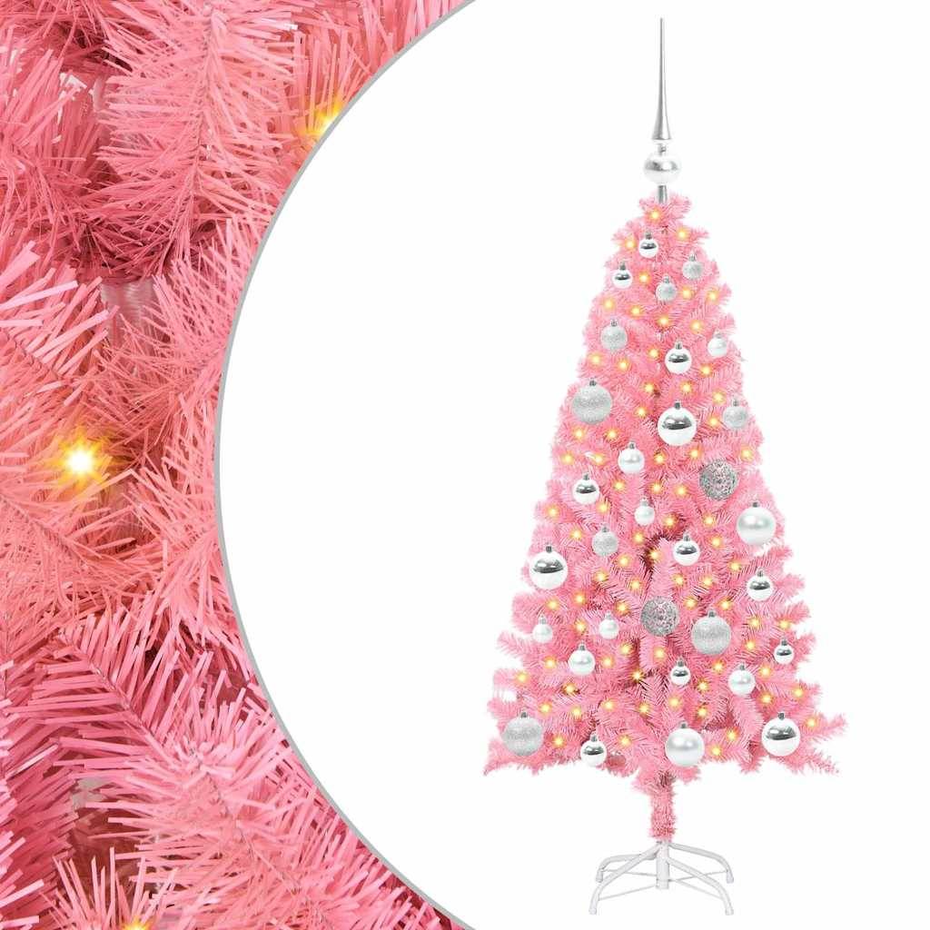 Vidaxl - Sapin de Noël Rose 120 cm PVC vidaXL 3396412 - Image 2