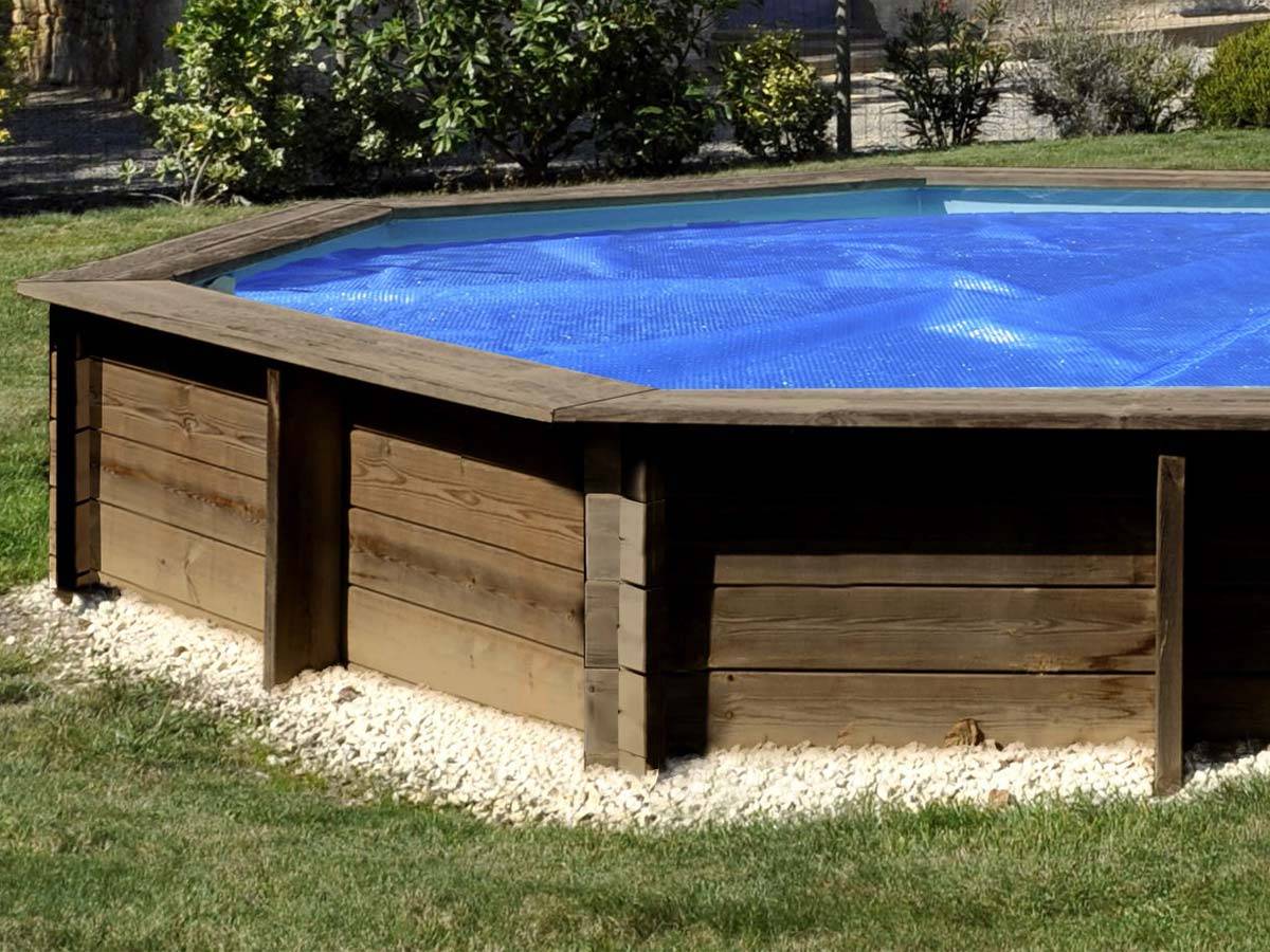Gré - Bâche à bulles pour piscine bois ronde Ananas Ø 4,28 m - Gré