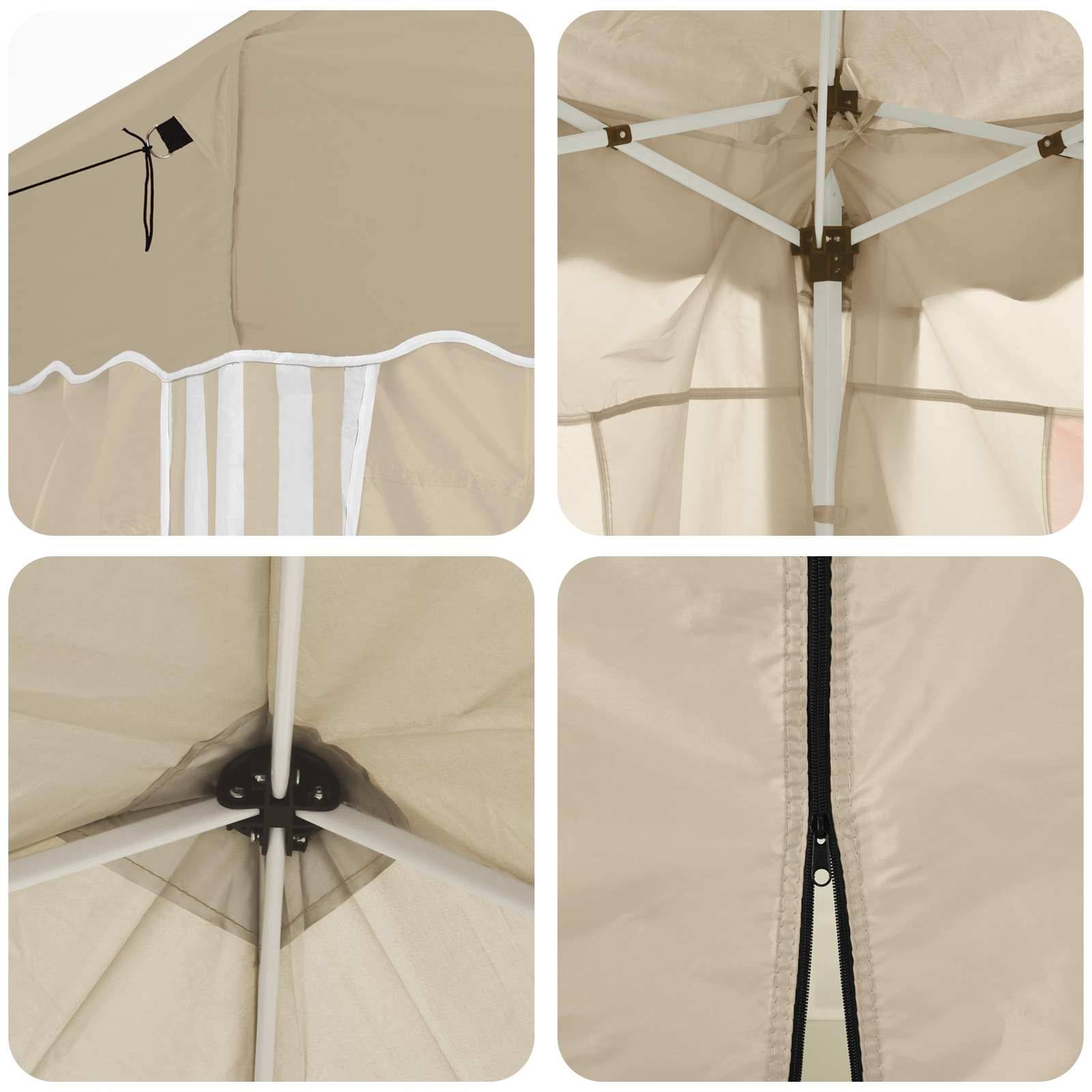 ComfortXL - Tente de réception Pop-up Acier pour grands événements Hauteur réglable 6x3m Crème - ComfortXL Outdoor Living - Image 2