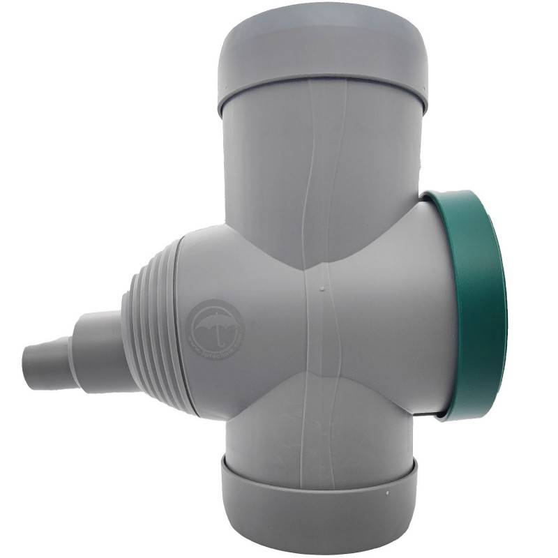 Collecteur eau de pluie de gouttières COLLECT11 gris PVC diamètre 80 ou 100mm - Image 1