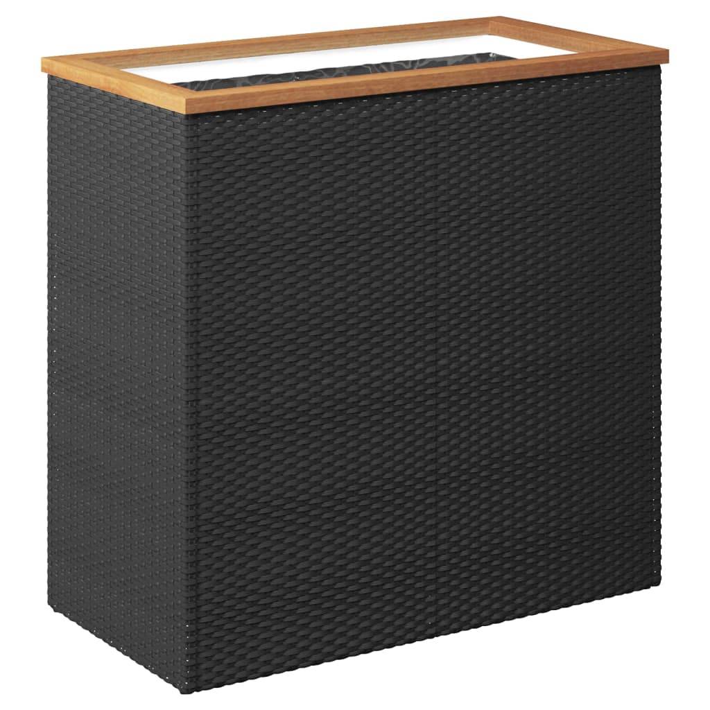 Prolenta Premium - Jardinière rotin noir  80 x 40 x 80 cm  - Prolenta premium p368.8