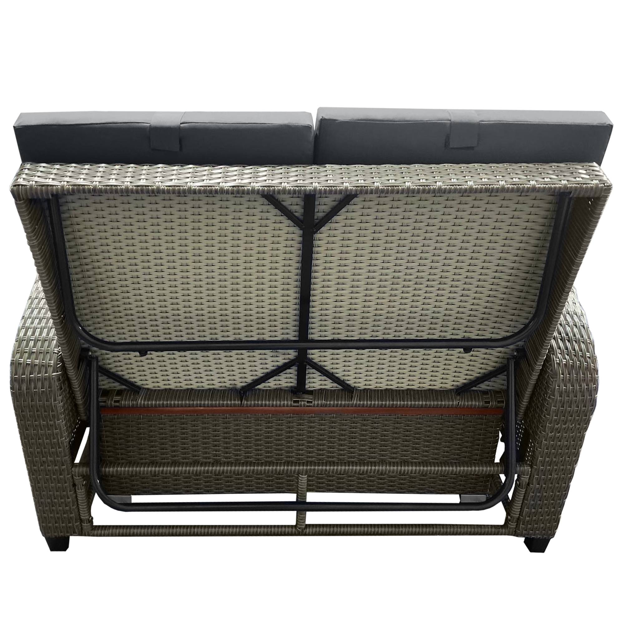 Lot de 2 repose-pieds coffre de rangement en velours beige | Maisons du