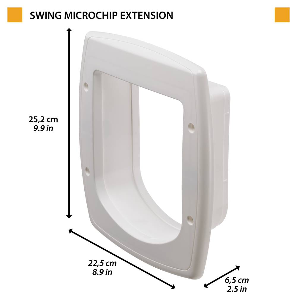 Ferplast - Ferplast Extension pour porte pour  chats chatière avec puce porte basculante SWING MICROCHIP EXTENSION, 22,5 x 16,2 x h 25,2 cm, profondeur 5 cm, - Image 2