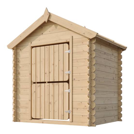 Timbela - Maison en bois pour enfants 112x146xH143 cm / 1.1 m² sans plancher - Maison de jeux pour l'extérieur - 19 mm d’épaisseur - Timbela M516-1 - Image 6