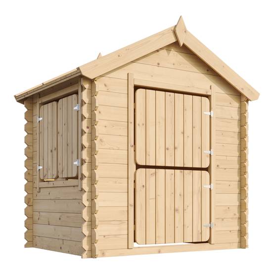 Timbela - Maison en bois pour enfants 112x146xH143 cm / 1.1 m² sans plancher - Maison de jeux pour l'extérieur - 19 mm d’épaisseur - Timbela M516-1 - Image 3