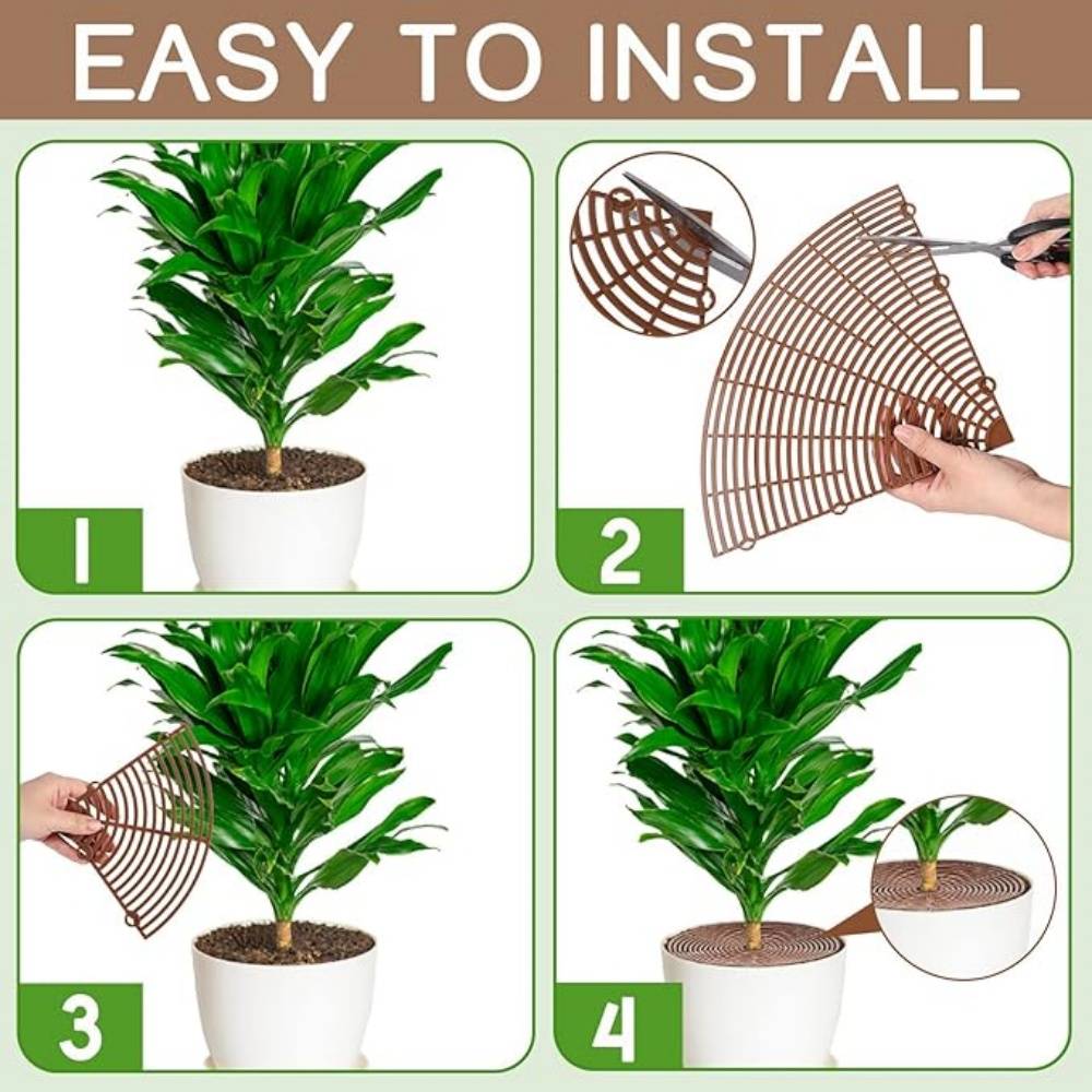 DtopbuyAge - Lot de 4 Protecteurs de Sol pour Pots Fleuris - Image 3