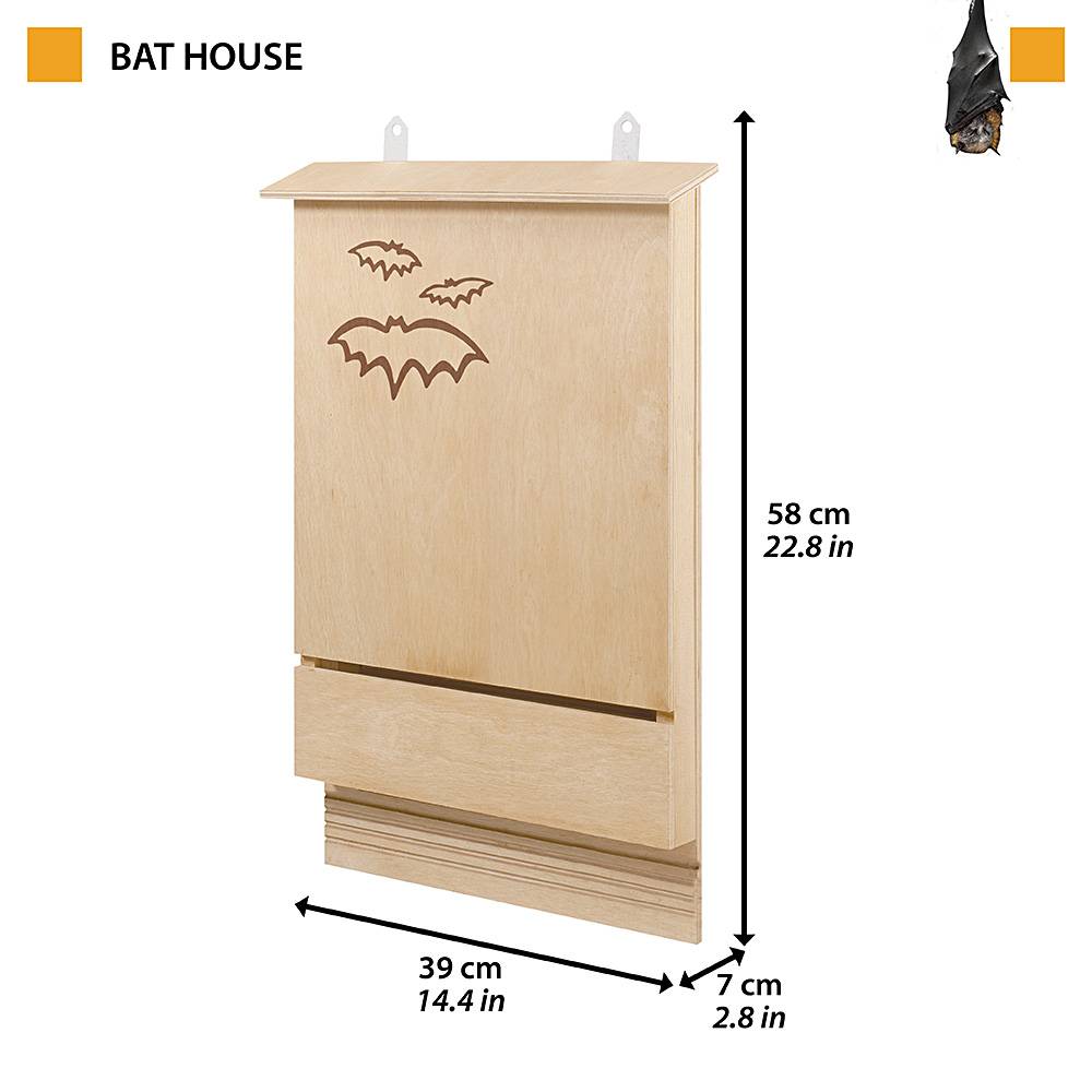 Ferplast - Ferplast Maison pour chauve-souris BAT HOUSE Nid pour chauve-souris en bois FSC, Protection contre les moustiques et insectes écologique et naturel - Image 2
