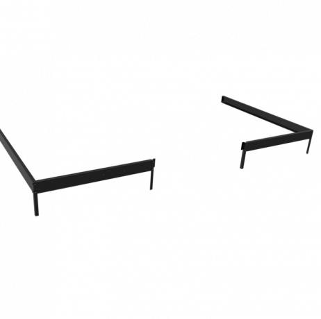 Halls - Serre en verre trempé 4,7 m², noir - Qube Lean-to 68, Halls - Image 8