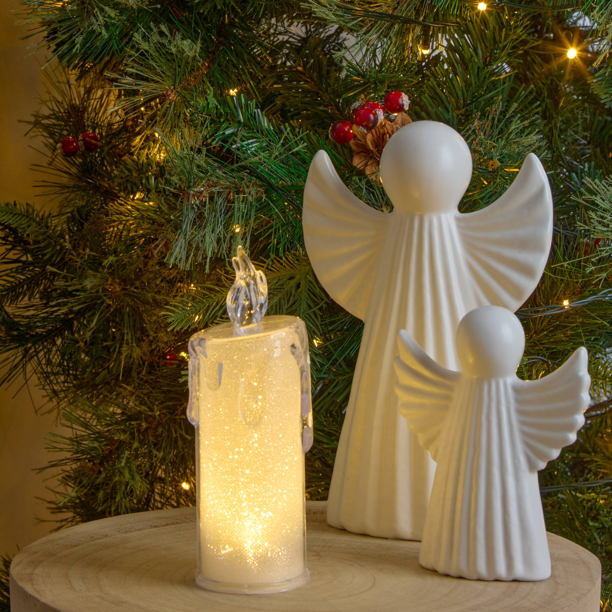 Feeric Christmas - Bougie LED d'intérieur blanc chaud 1 LED H. 15,5 cm à piles - Feeric Lights & Christmas - Image 1