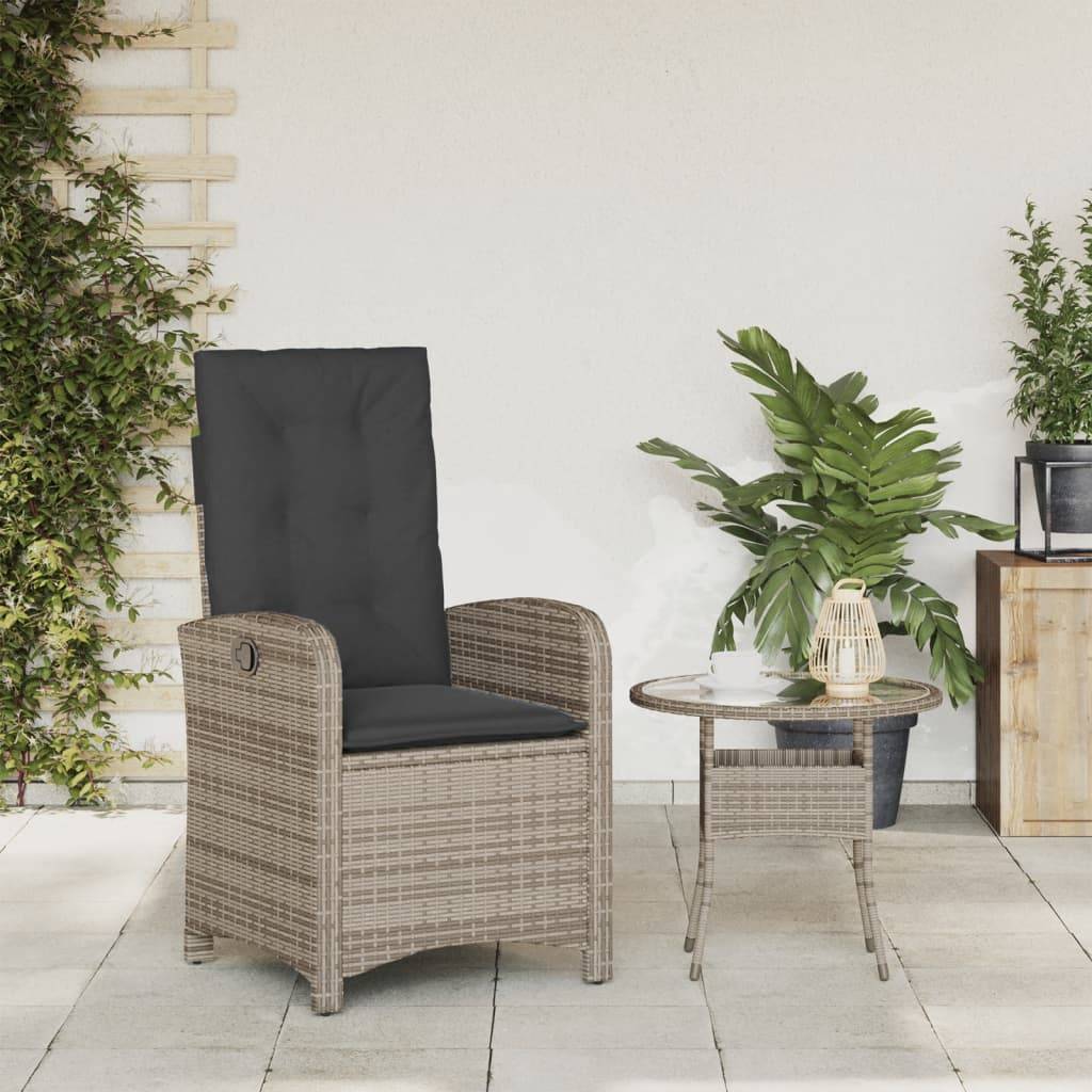 Chaise bois composite 1 places rotin gris 57 x 58,5 x 93 cm - Prolenta premium p379.4 - Image 3